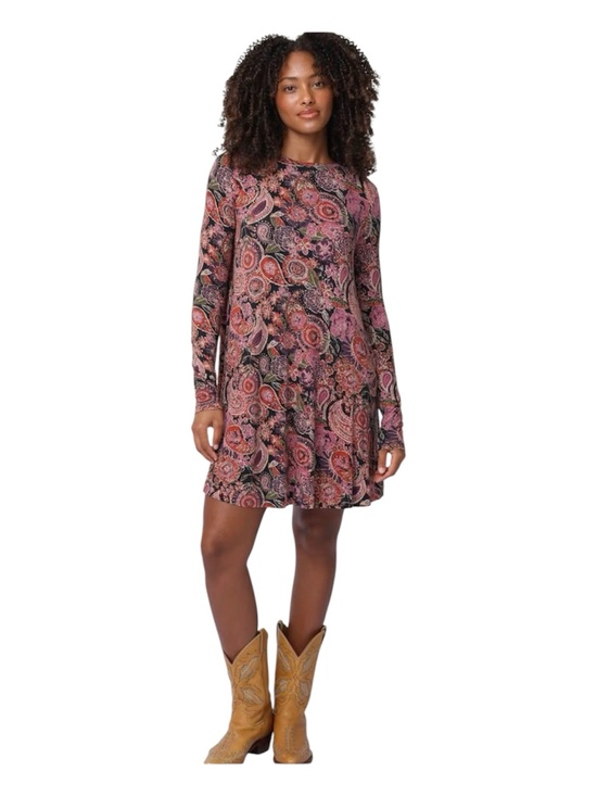 NATURAL LIFE Dresses & Skirts - NWT Natural Life Stevie Knit Mini Dress Large Paisley Pockets Soft Stretch